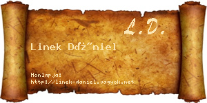 Linek Dániel névjegykártya